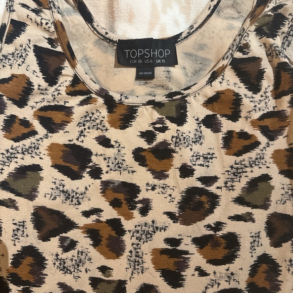 Topshop Animal Print Mini Dress - Picture 2 of 3
